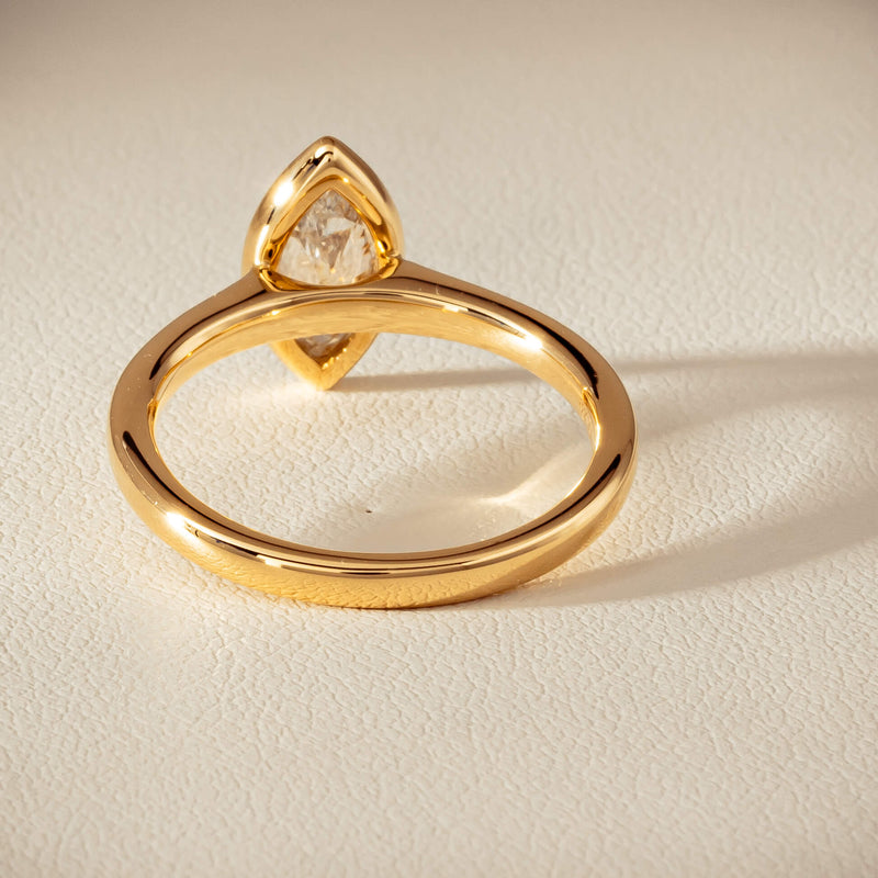18ct Yellow Gold .75ct Reclaimed Marquise Diamond Natalia Ring - Ring - Walker & Hall