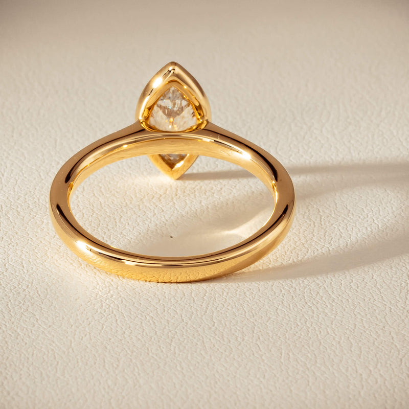 18ct Yellow Gold .75ct Reclaimed Marquise Diamond Natalia Ring - Ring - Walker & Hall