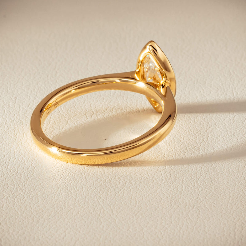 18ct Yellow Gold .75ct Reclaimed Marquise Diamond Natalia Ring - Ring - Walker & Hall