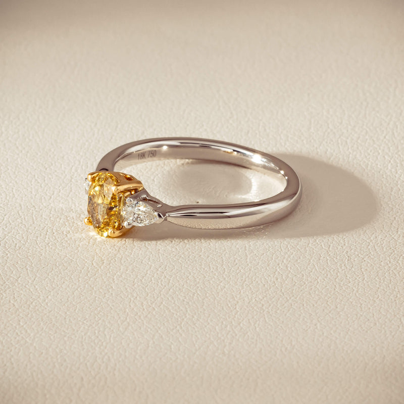 18ct White Gold .76ct Oval Cut Fancy Diamond Ayla Ring - Ring - Walker & Hall
