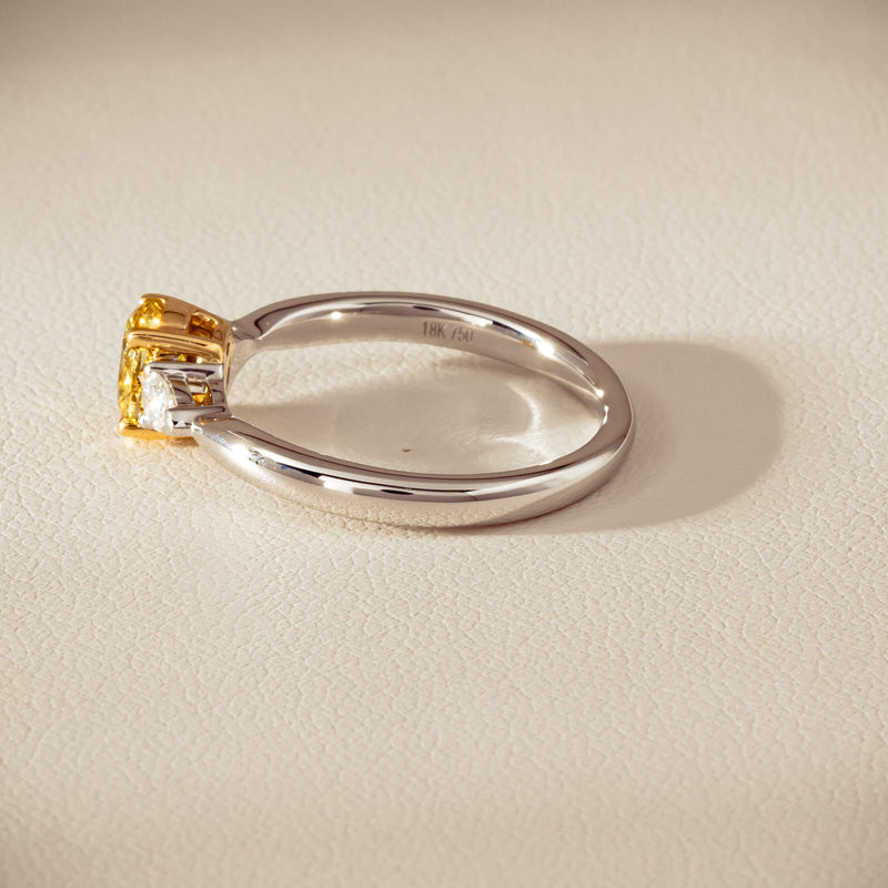 18ct White Gold .76ct Oval Cut Fancy Diamond Ayla Ring - Ring - Walker & Hall