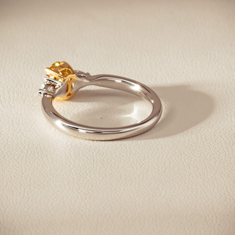 18ct White Gold .76ct Oval Cut Fancy Diamond Ayla Ring - Ring - Walker & Hall