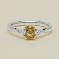 18ct White Gold .76ct Oval Cut Fancy Diamond Ayla Ring - Ring - Walker & Hall