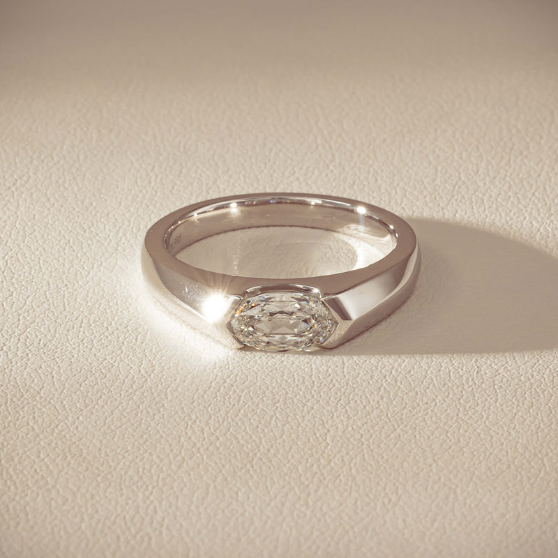 18ct White Gold .96ct Oval Brilliant-Cut Diamond Astrid Ring - Ring - Walker & Hall