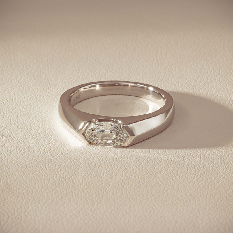 18ct White Gold .96ct Oval Brilliant-Cut Diamond Astrid Ring - Ring - Walker & Hall