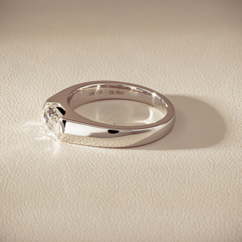 18ct White Gold .96ct Oval Brilliant-Cut Diamond Astrid Ring - Ring - Walker & Hall