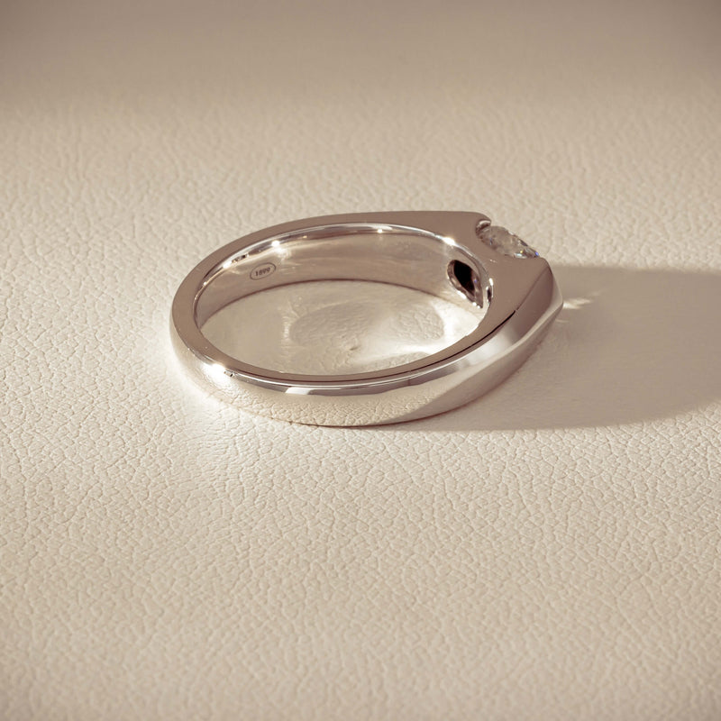 18ct White Gold .96ct Oval Brilliant-Cut Diamond Astrid Ring - Ring - Walker & Hall