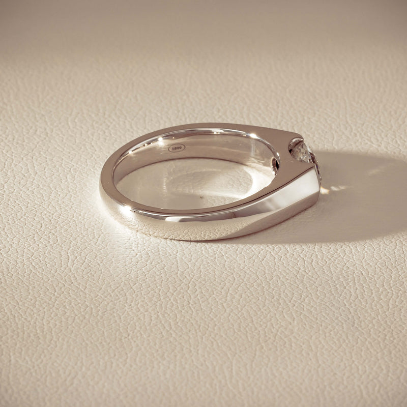 18ct White Gold .96ct Oval Brilliant-Cut Diamond Astrid Ring - Ring - Walker & Hall