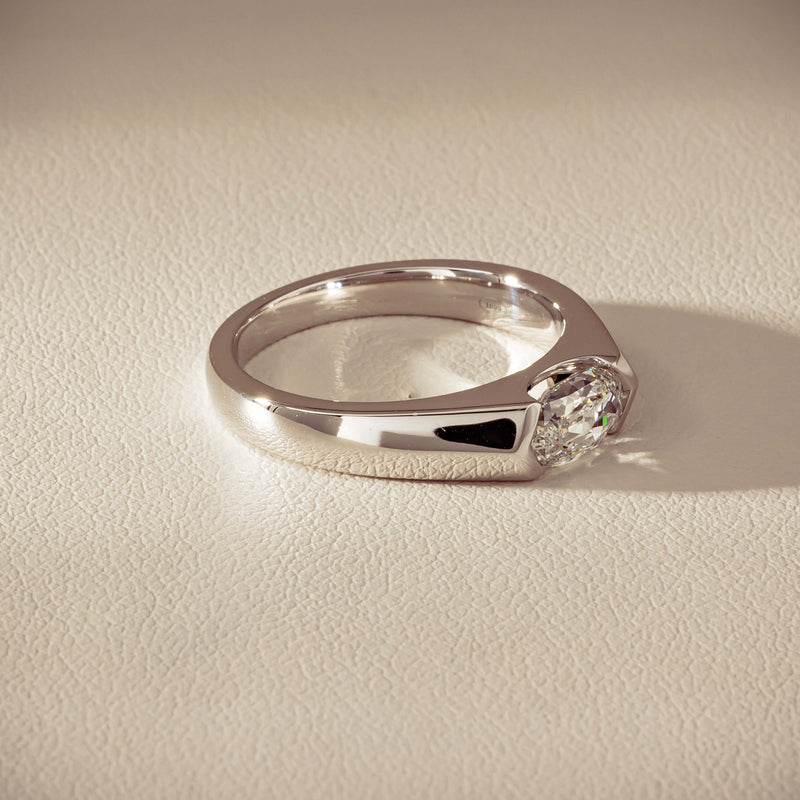 18ct White Gold .96ct Oval Brilliant-Cut Diamond Astrid Ring - Ring - Walker & Hall