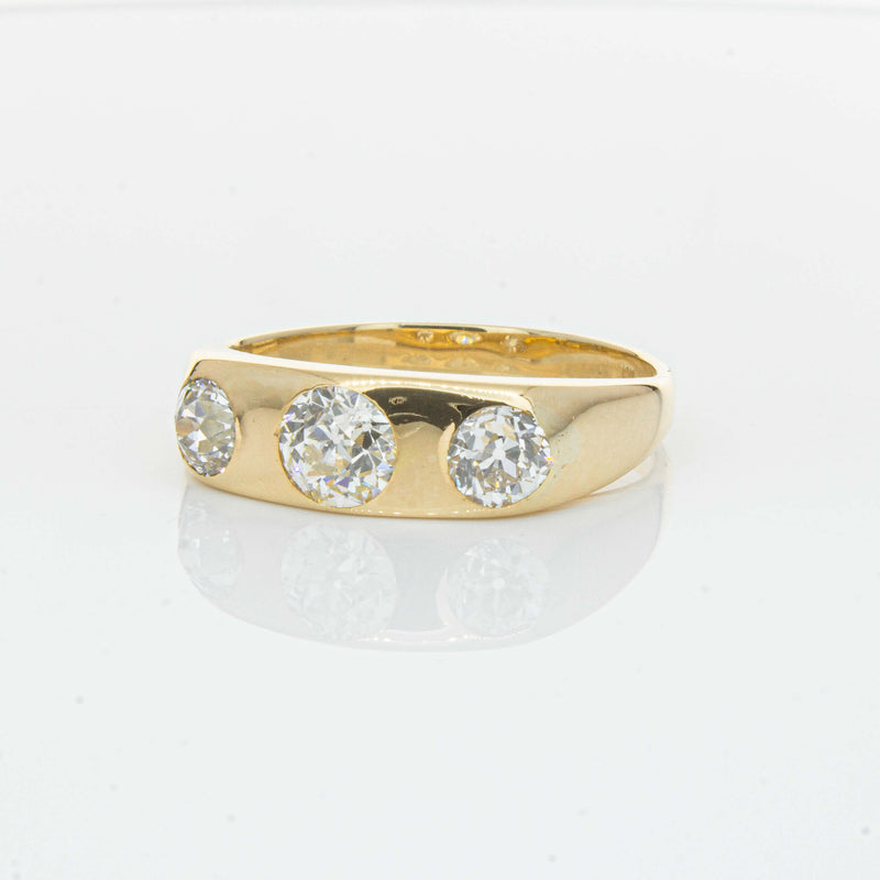 Deja Vu 14ct Yellow Gold 1.36ct Diamond Three-Stone Ring - Ring - Walker & Hall