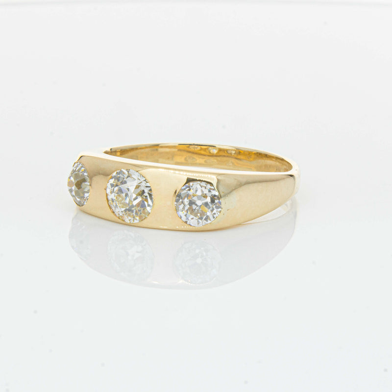 Deja Vu 14ct Yellow Gold 1.36ct Diamond Three-Stone Ring - Ring - Walker & Hall