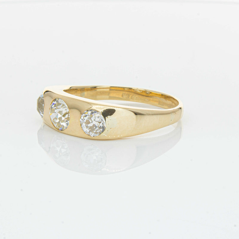 Deja Vu 14ct Yellow Gold 1.36ct Diamond Three-Stone Ring - Ring - Walker & Hall