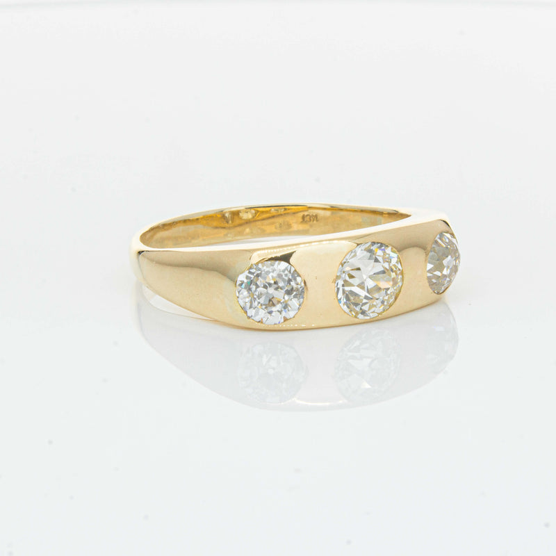 Deja Vu 14ct Yellow Gold 1.36ct Diamond Three-Stone Ring - Ring - Walker & Hall