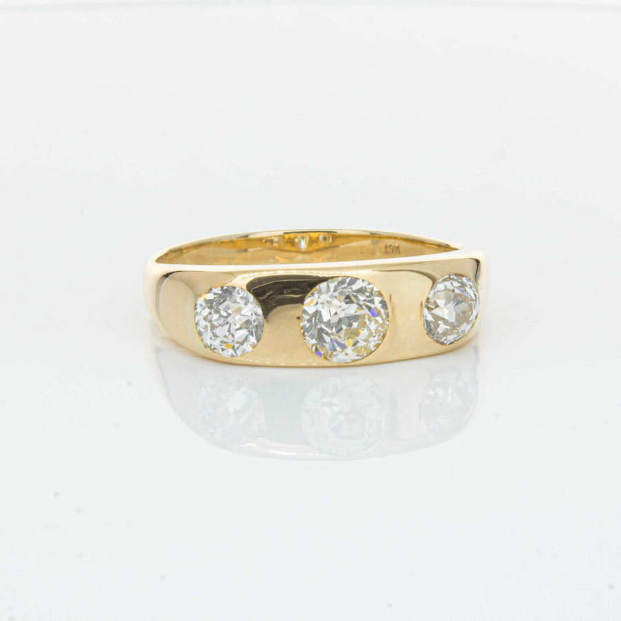 Deja Vu 14ct Yellow Gold 1.36ct Diamond Three-Stone Ring - Ring - Walker & Hall