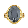 Deja Vu 18ct Yellow Gold Oval-Faceted Hematite Ring - Ring - Walker & Hall