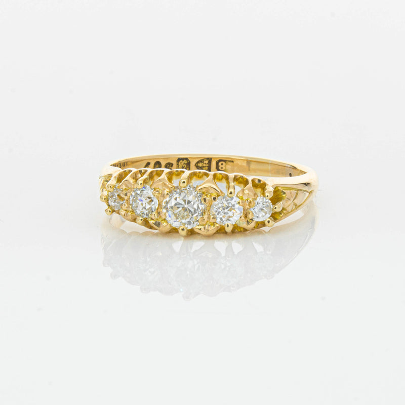Vintage 18ct Yellow Gold .38ct Old-Cut Diamond Ring - Ring - Walker & Hall