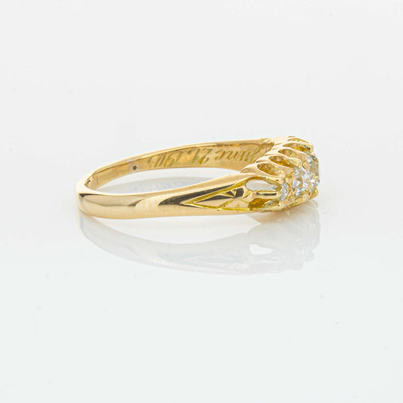 Vintage 18ct Yellow Gold .38ct Old-Cut Diamond Ring - Ring - Walker & Hall