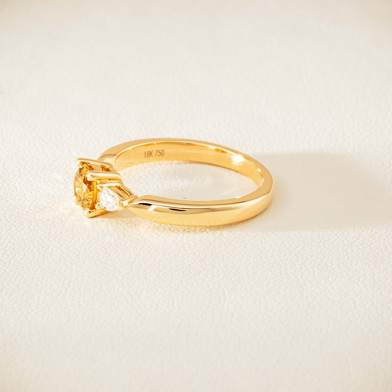 18ct Yellow Gold .64ct Yellow Diamond Ayla Ring - Ring - Walker & Hall