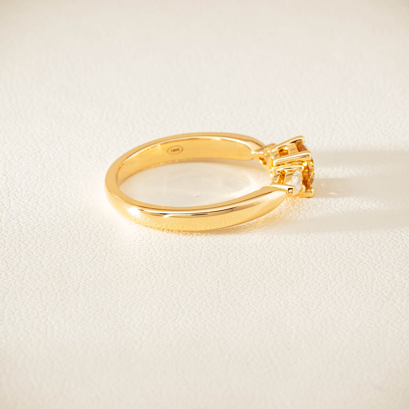18ct Yellow Gold .64ct Yellow Diamond Ayla Ring - Ring - Walker & Hall