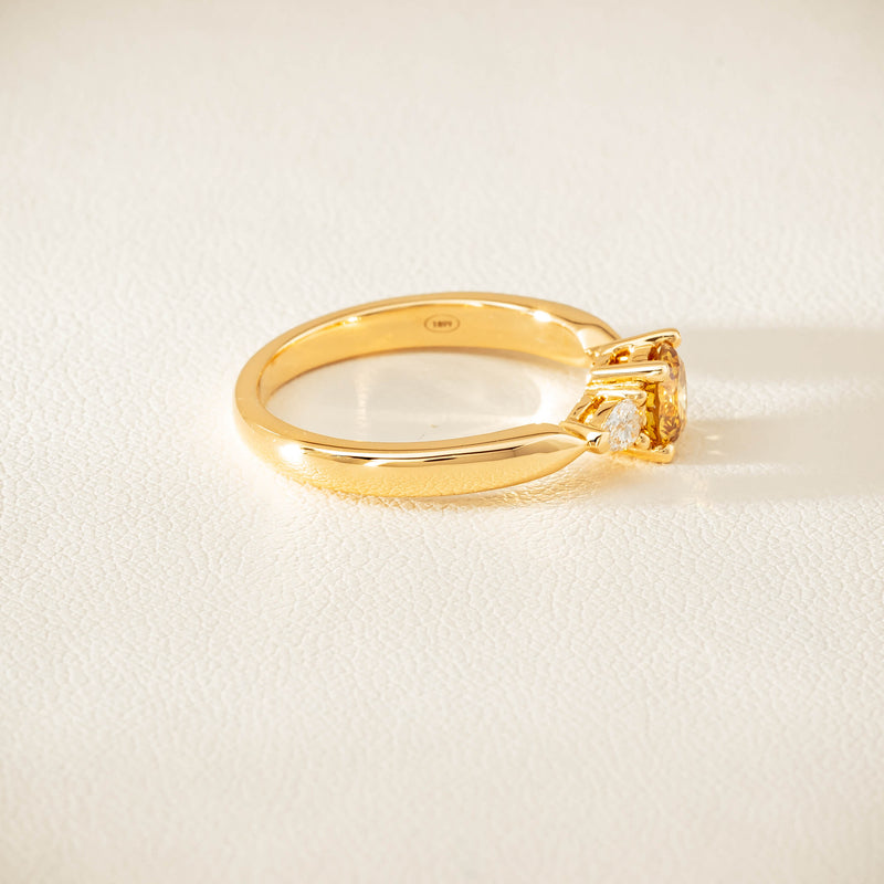 18ct Yellow Gold .64ct Yellow Diamond Ayla Ring - Ring - Walker & Hall