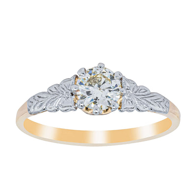 Deja Vu 16ct Yellow Gold .50ct Diamond Solitaire Ring - Ring - Walker & Hall
