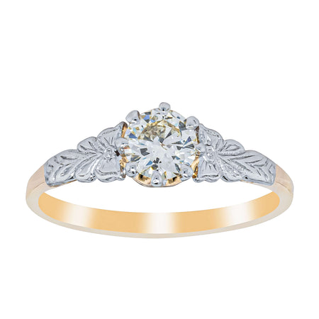 Deja Vu 16ct Yellow Gold .50ct Diamond Solitaire Ring - Ring - Walker & Hall