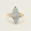 Vintage 9ct Gold & Silver .60ct Diamond Marquise Ring - Ring - Walker & Hall