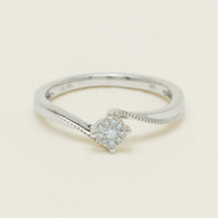 14ct White Gold Diamond Tango Ring - Ring - Walker & Hall
