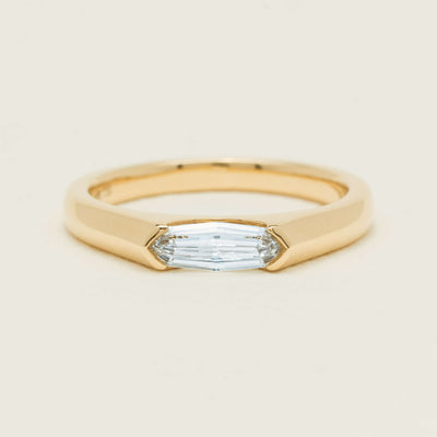 18ct Yellow Gold .52ct Modified Oval Diamond Astrid Ring - Ring - Walker & Hall