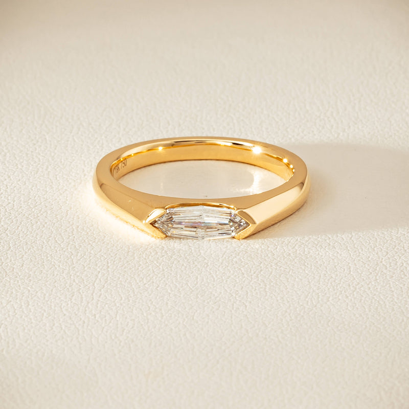 18ct Yellow Gold .56ct Marquise-Cut Diamond Astrid Ring - Ring - Walker & Hall
