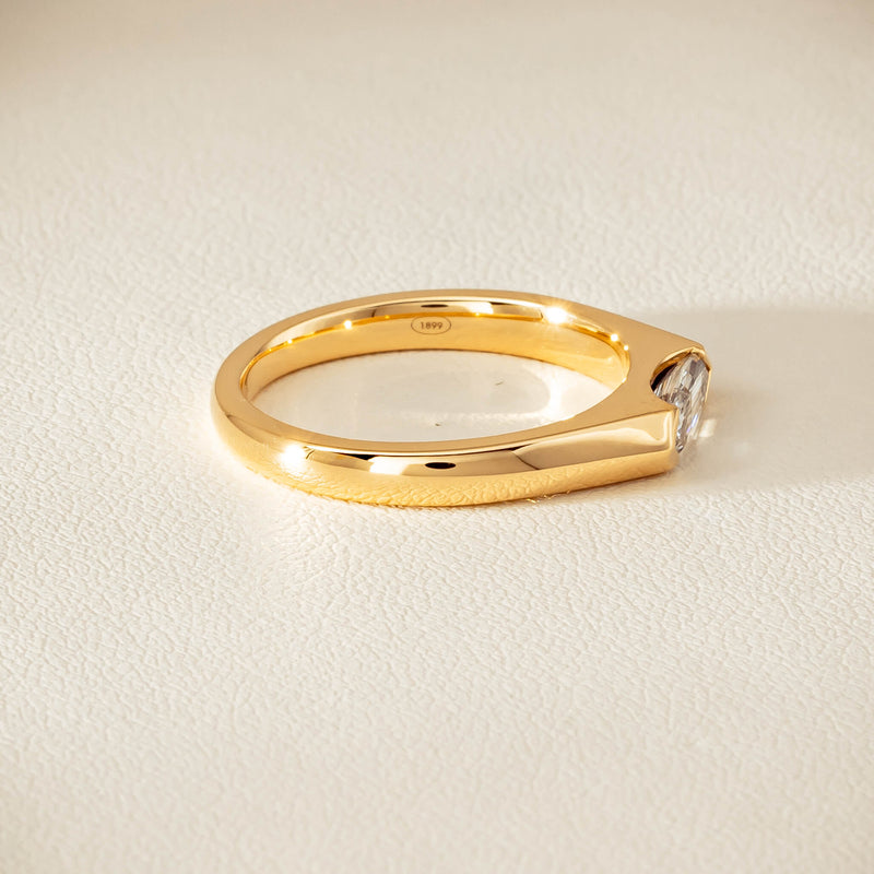 18ct Yellow Gold .56ct Marquise-Cut Diamond Astrid Ring - Ring - Walker & Hall