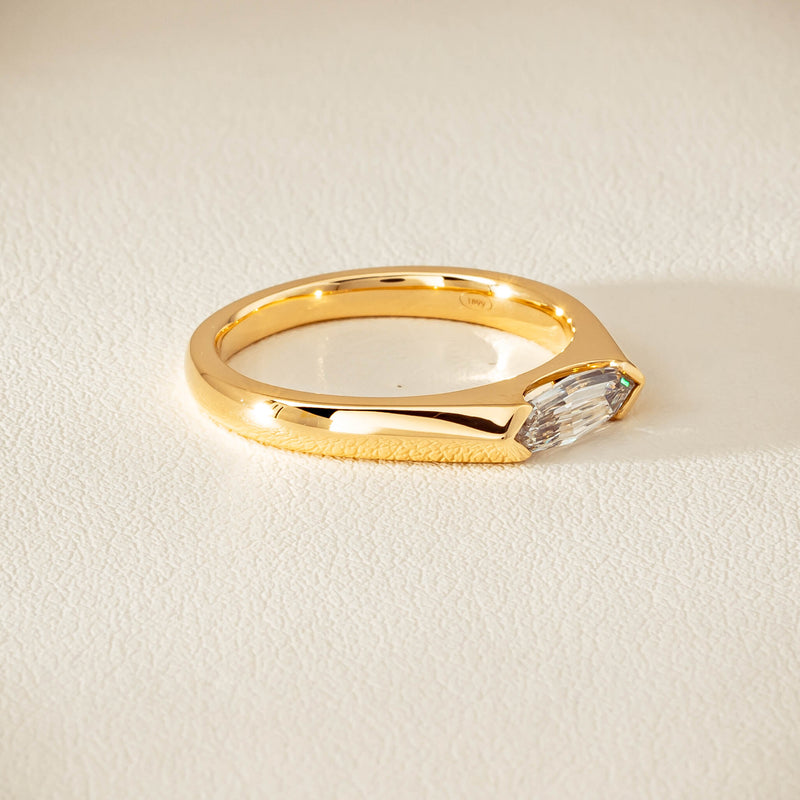 18ct Yellow Gold .56ct Marquise-Cut Diamond Astrid Ring - Ring - Walker & Hall