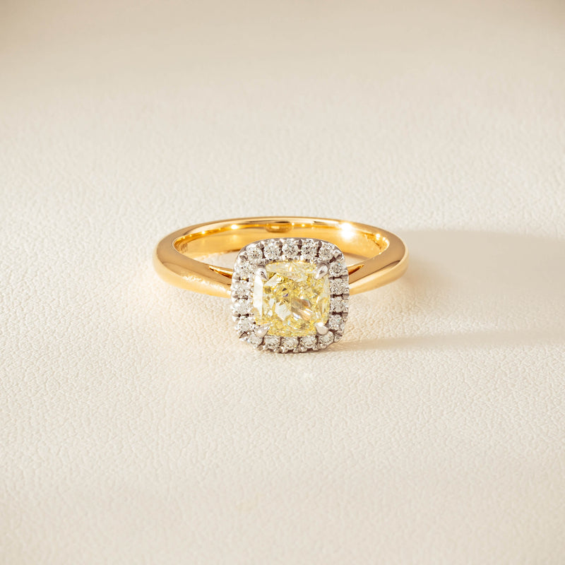 18ct Yellow Gold 1.52ct Fancy Cushion-Cut Diamond Nina Ring - Ring - Walker & Hall