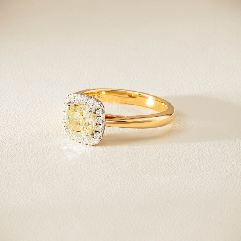 18ct Yellow Gold 1.52ct Fancy Cushion-Cut Diamond Nina Ring - Ring - Walker & Hall