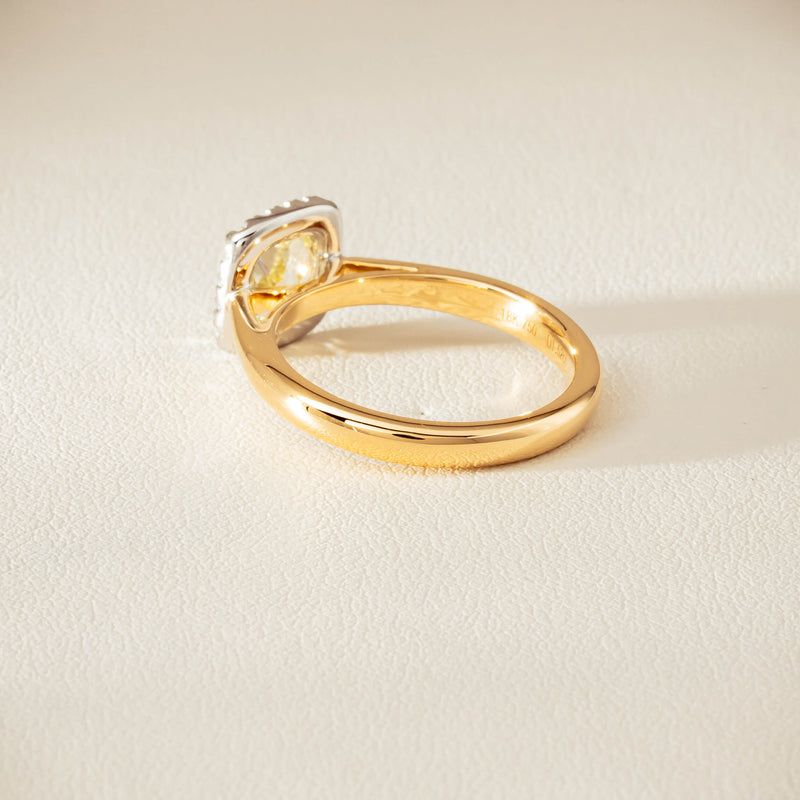 18ct Yellow Gold 1.52ct Fancy Cushion-Cut Diamond Nina Ring - Ring - Walker & Hall