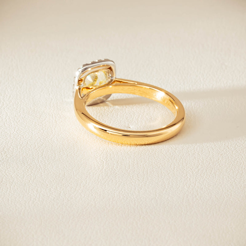 18ct Yellow Gold 1.52ct Fancy Cushion-Cut Diamond Nina Ring - Ring - Walker & Hall