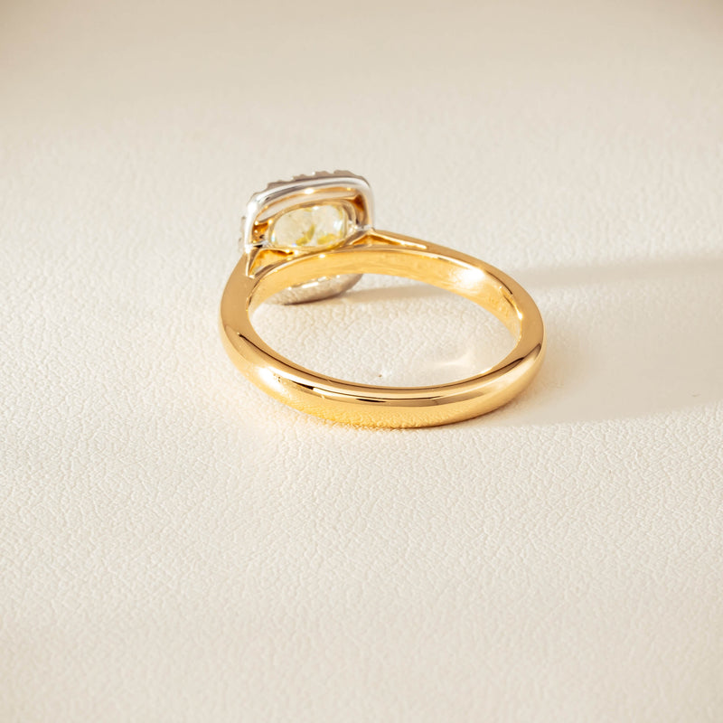 18ct Yellow Gold 1.52ct Fancy Cushion-Cut Diamond Nina Ring - Ring - Walker & Hall