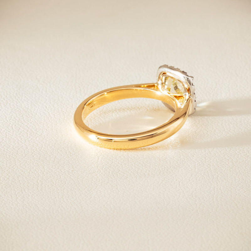 18ct Yellow Gold 1.52ct Fancy Cushion-Cut Diamond Nina Ring - Ring - Walker & Hall