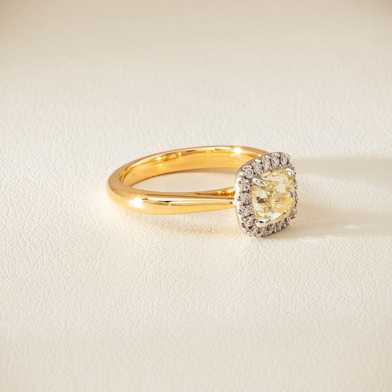18ct Yellow Gold 1.52ct Fancy Cushion-Cut Diamond Nina Ring - Ring - Walker & Hall