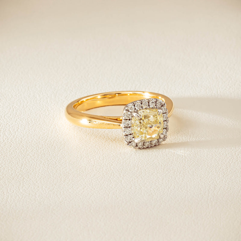 18ct Yellow Gold 1.52ct Fancy Cushion-Cut Diamond Nina Ring - Ring - Walker & Hall