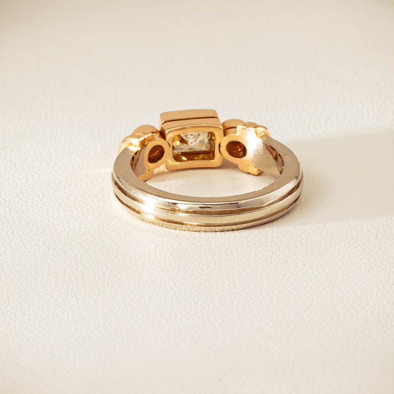 Deja Vu 14ct Bi-Tone Gold .77ct Diamond Three-Stone Ring - Ring - Walker & Hall