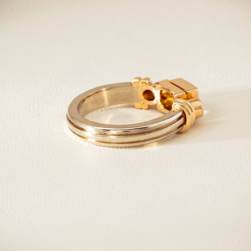 Deja Vu 14ct Bi-Tone Gold .77ct Diamond Three-Stone Ring - Ring - Walker & Hall