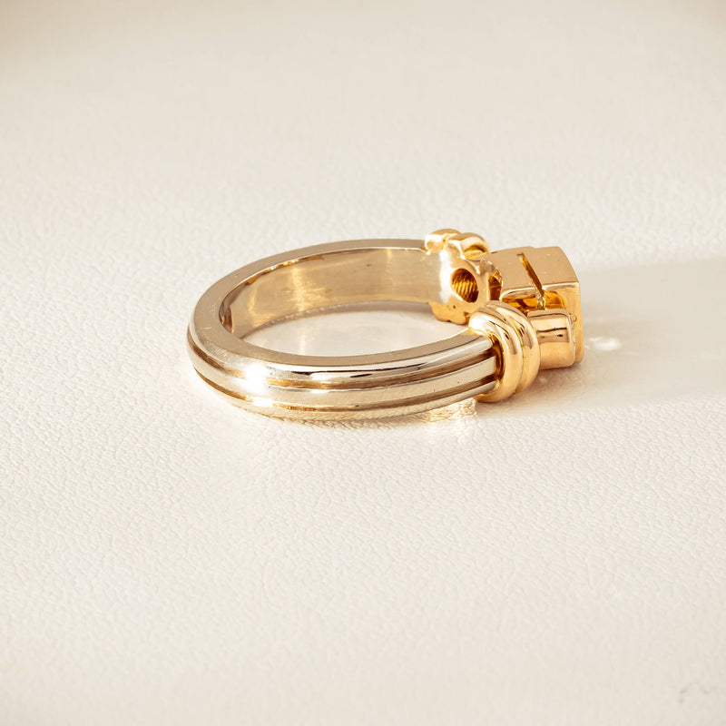 Deja Vu 14ct Bi-Tone Gold .77ct Diamond Three-Stone Ring - Ring - Walker & Hall