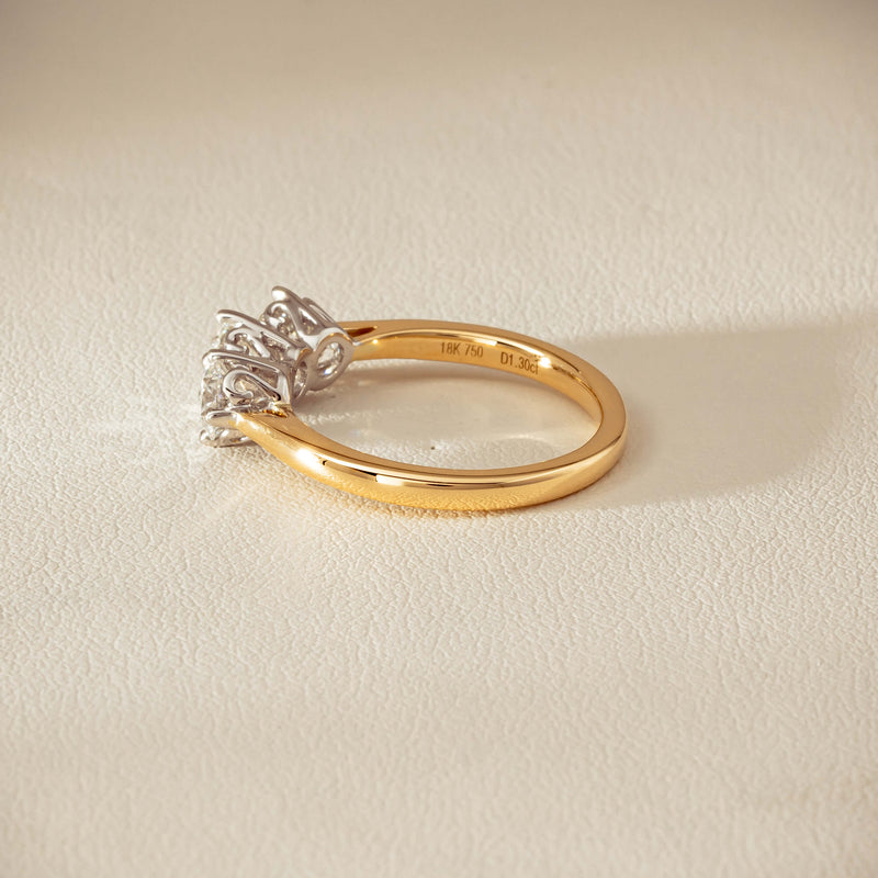 18ct Yellow Gold 1.30ct Diamond Coronado Ring - Ring - Walker & Hall