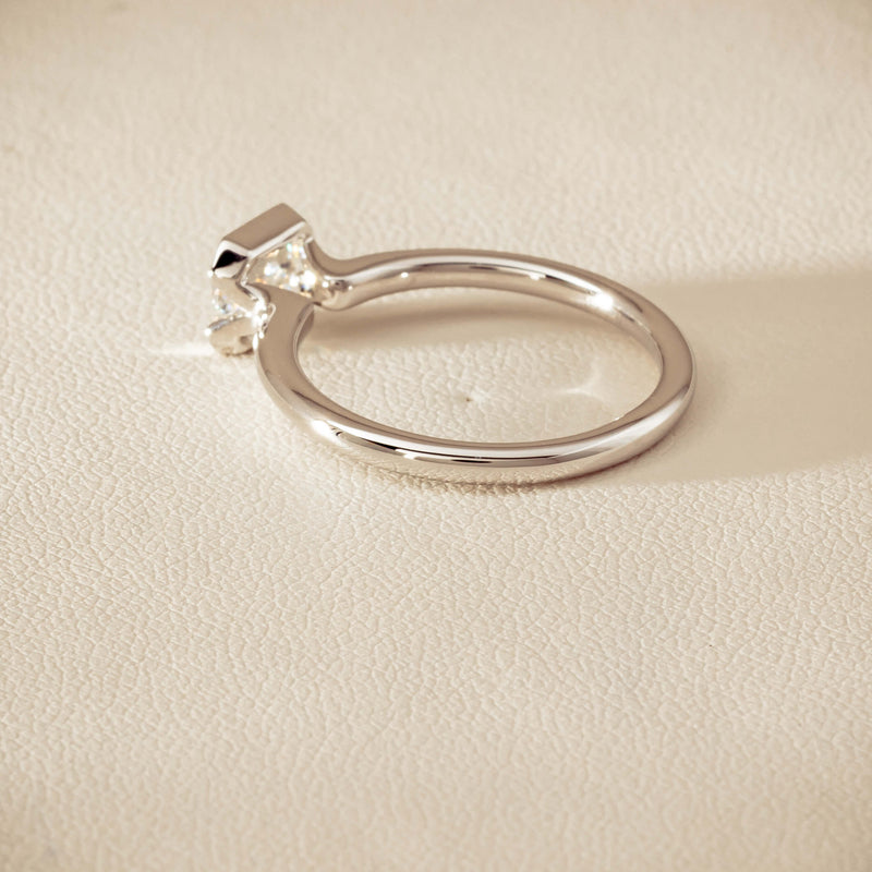 18ct White Gold .77ct Radiant-Cut Diamond Elle Ring - Ring - Walker & Hall