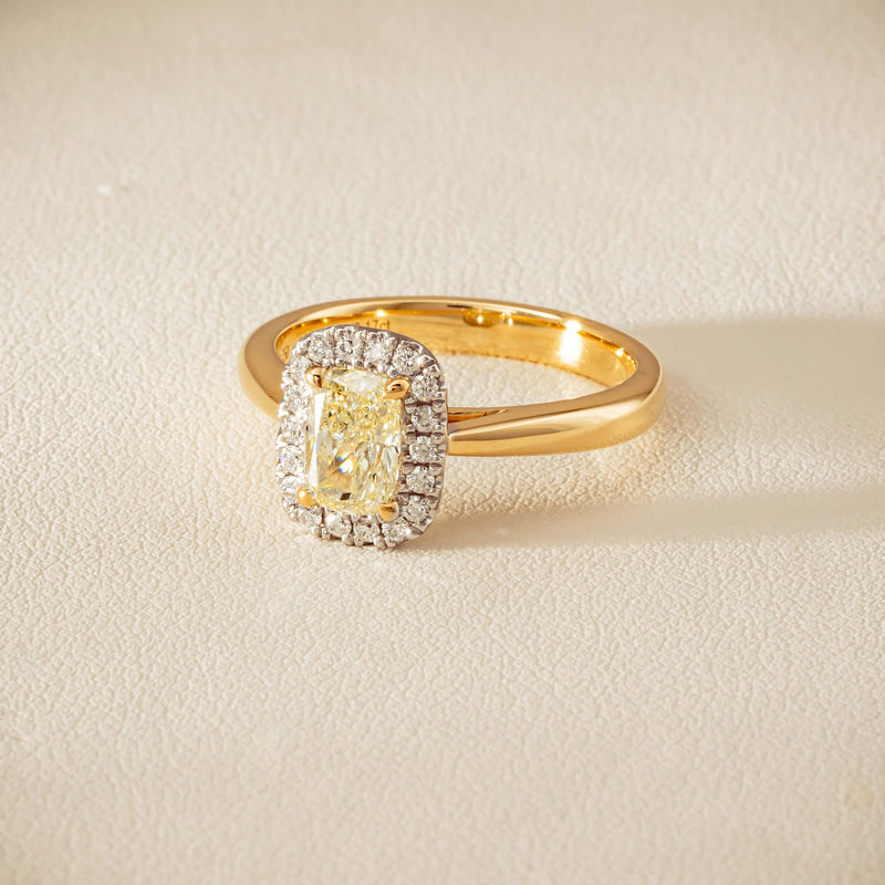 18ct Yellow Gold 1.00ct Fancy Cushion-Cut Diamond Nina Ring - Ring - Walker & Hall