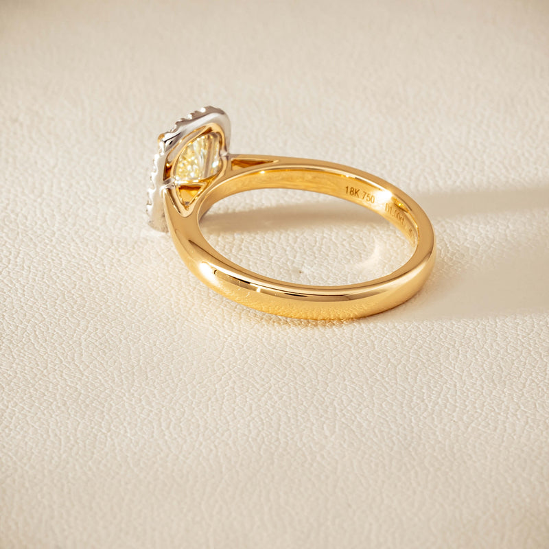 18ct Yellow Gold 1.00ct Fancy Cushion-Cut Diamond Nina Ring - Ring - Walker & Hall
