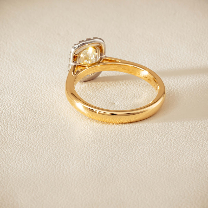 18ct Yellow Gold 1.00ct Fancy Cushion-Cut Diamond Nina Ring - Ring - Walker & Hall