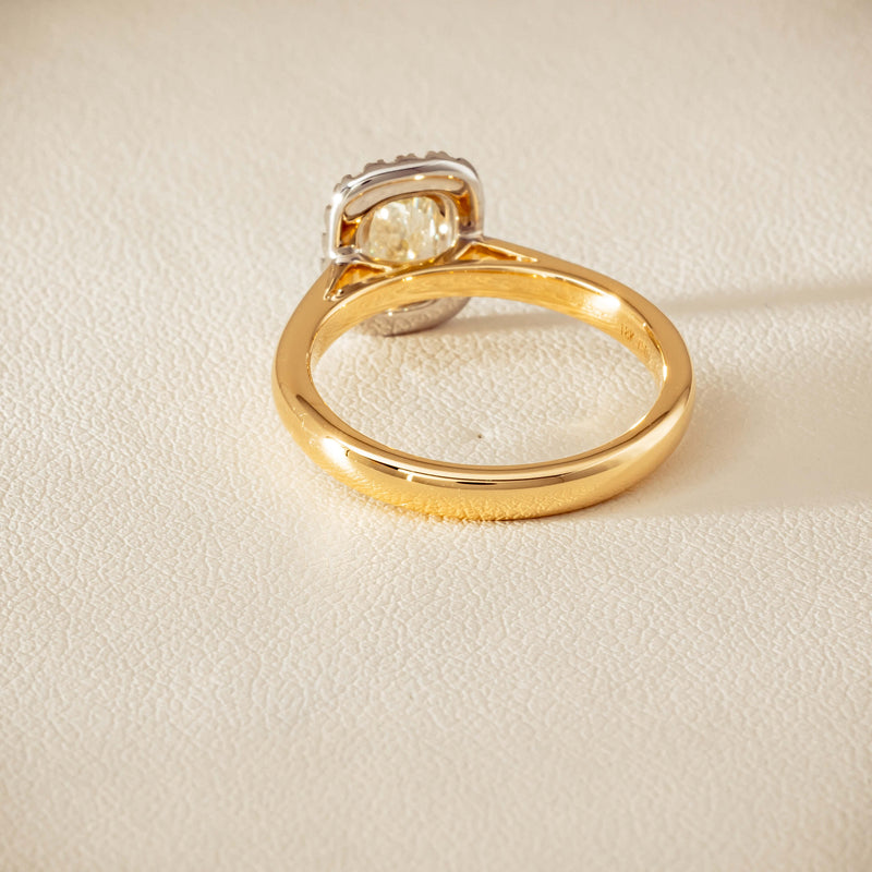 18ct Yellow Gold 1.00ct Fancy Cushion-Cut Diamond Nina Ring - Ring - Walker & Hall
