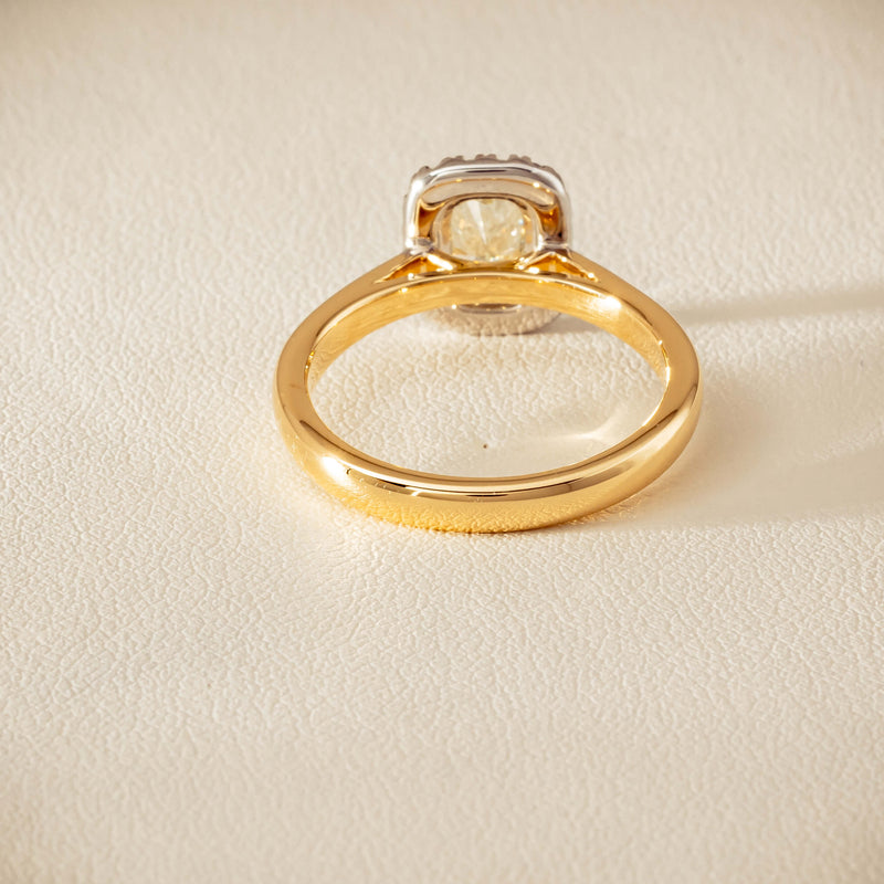 18ct Yellow Gold 1.00ct Fancy Cushion-Cut Diamond Nina Ring - Ring - Walker & Hall